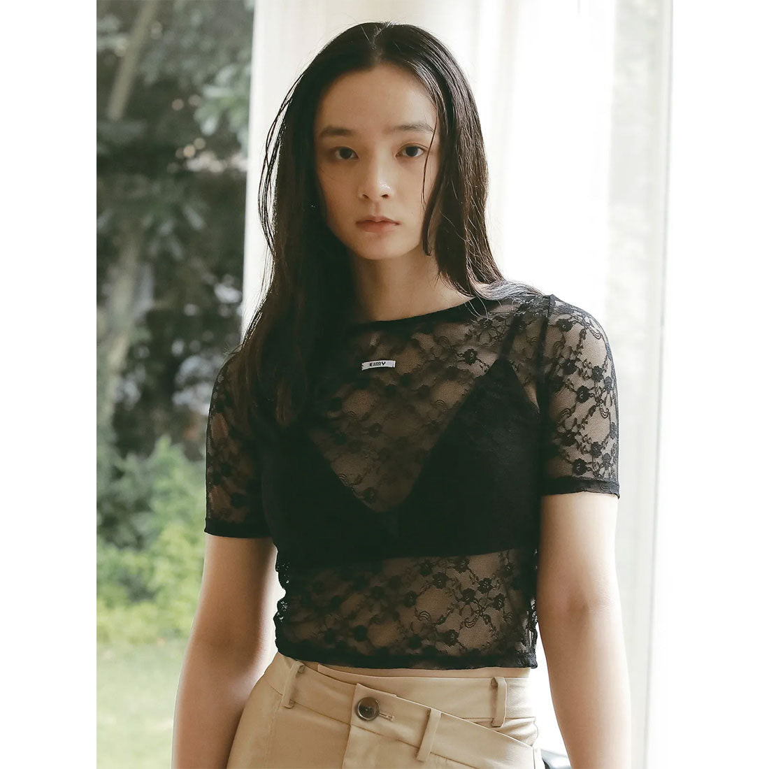 エイミーイストワール eimy istoire レーストップス （BLACK） BLACK
