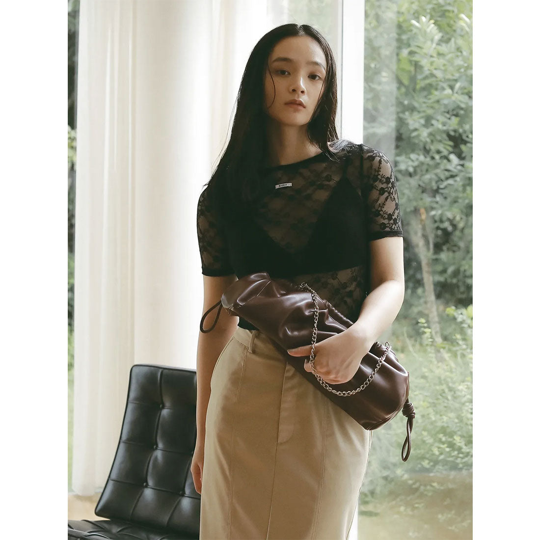 エイミーイストワール eimy istoire レーストップス （BLACK） BLACK