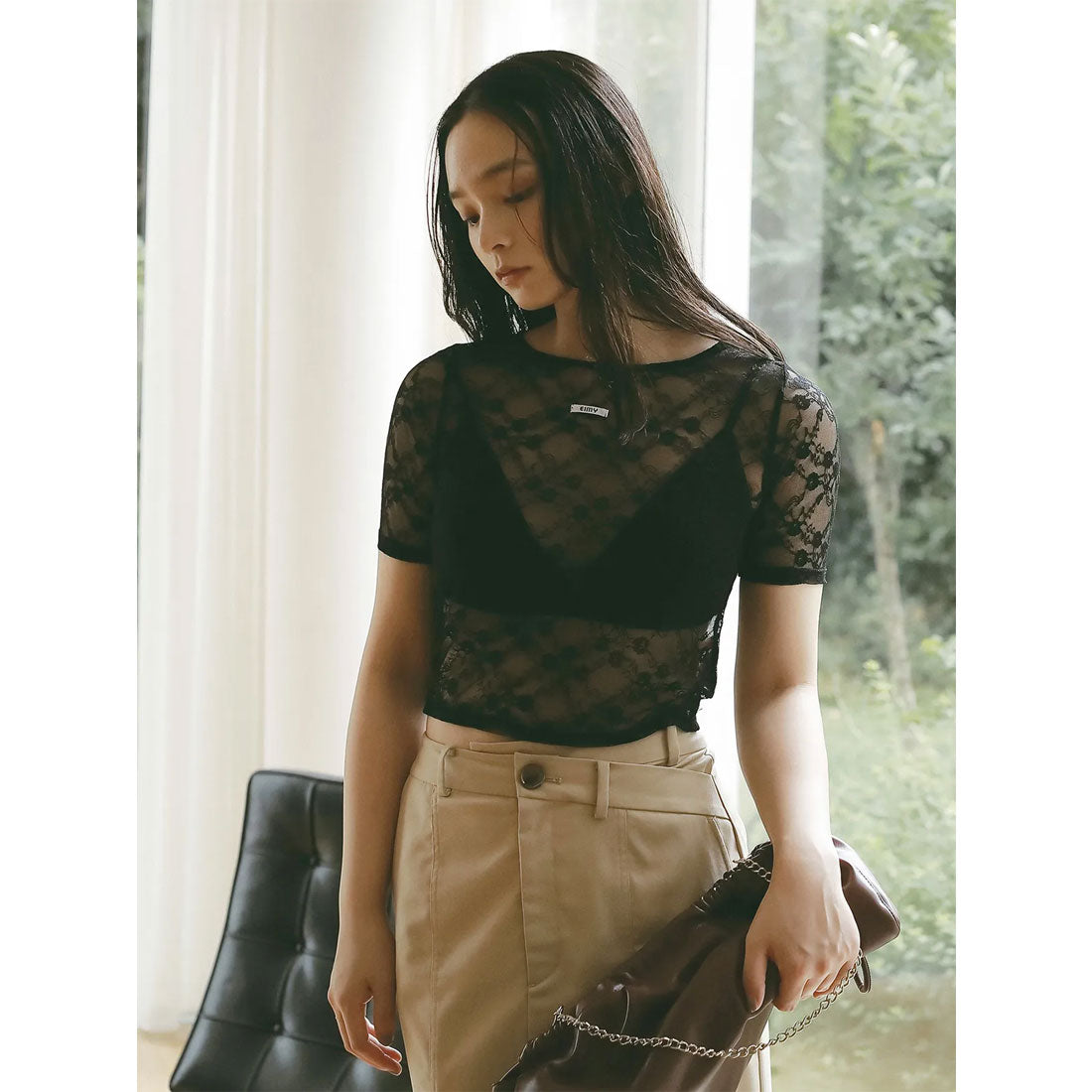 エイミーイストワール eimy istoire レーストップス （BLACK） BLACK