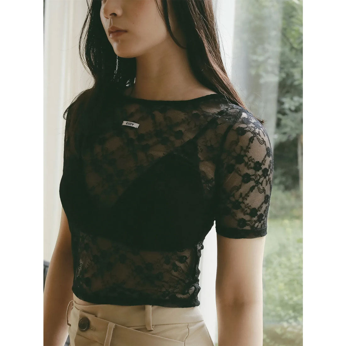エイミーイストワール eimy istoire レーストップス （BLACK） BLACK