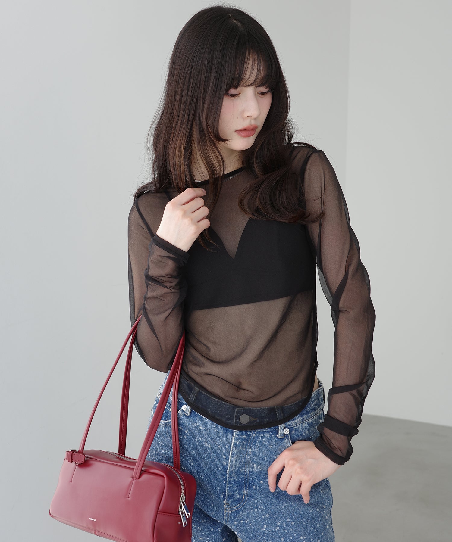 エイミーイストワール eimy istoire シアートップス （BLACK） BLACK
