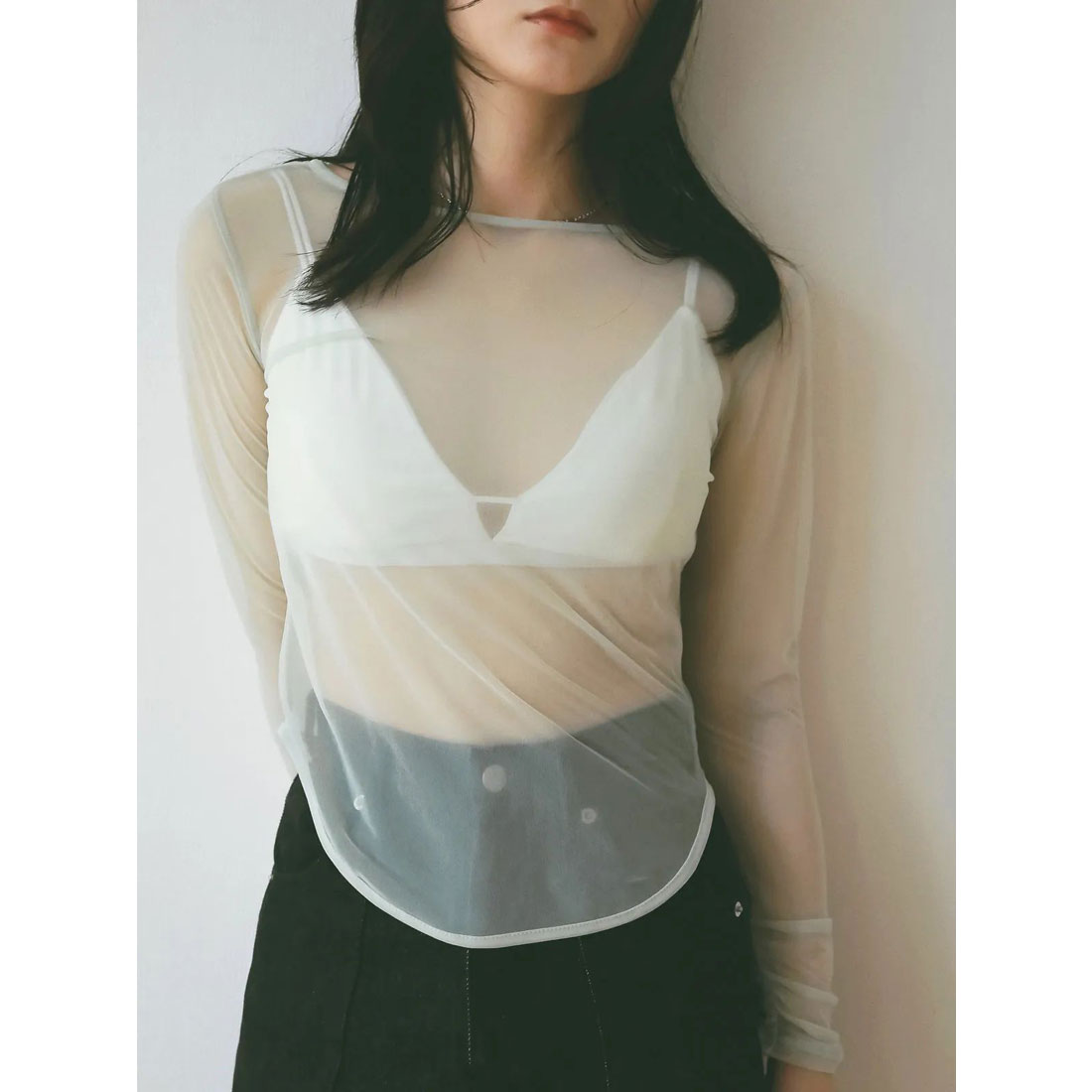 エイミーイストワール eimy istoire シアートップス （BLACK） BLACK