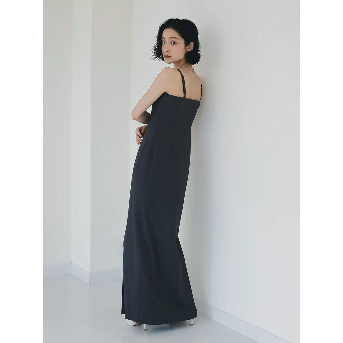 エイミーイストワール EIMY ISTOIRE ビジューキャミワンピース （CHARCOAL GREY） CHARCOAL GREY