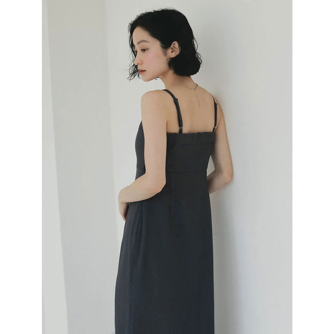 エイミーイストワール EIMY ISTOIRE ビジューキャミワンピース （CHARCOAL GREY） CHARCOAL GREY