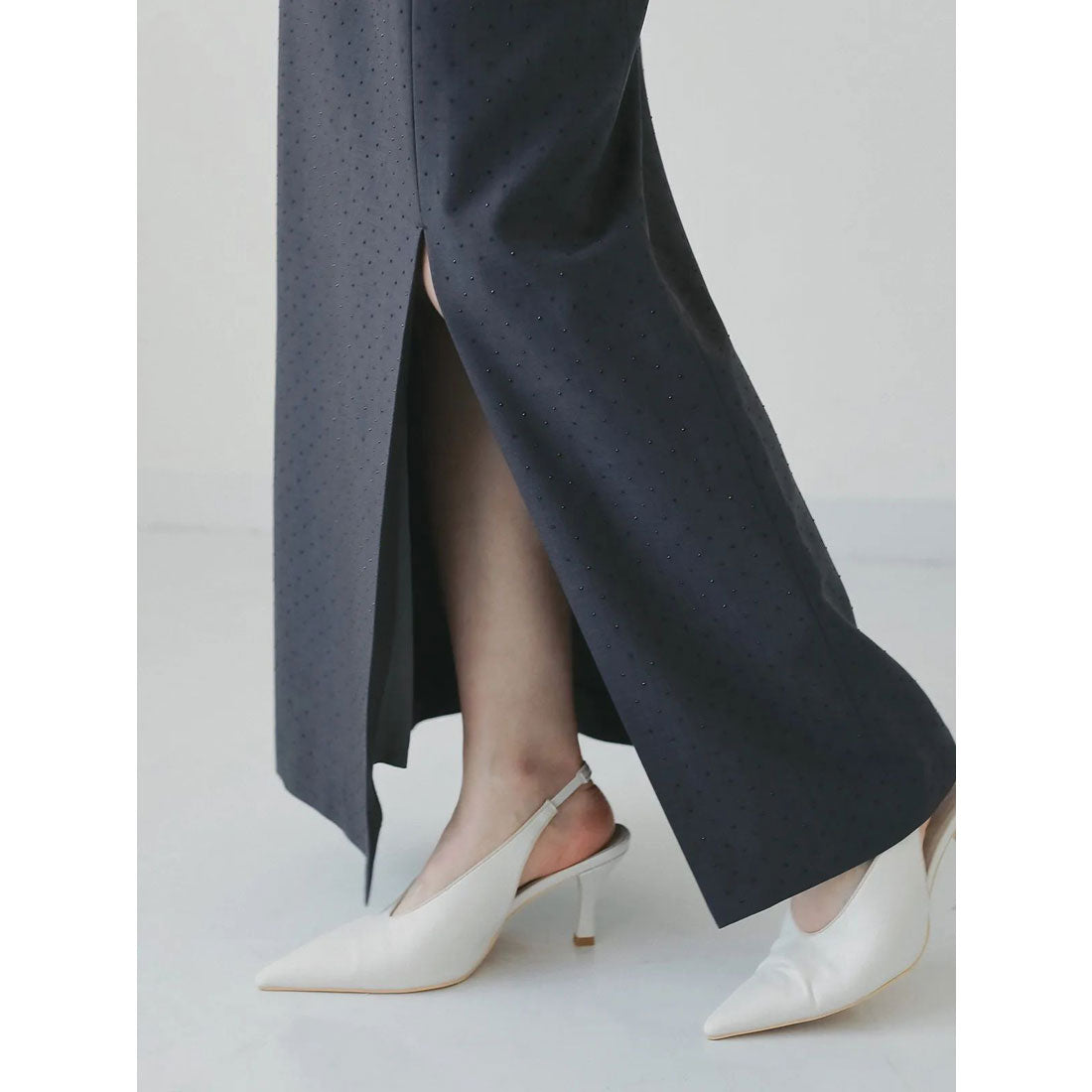 エイミーイストワール EIMY ISTOIRE ビジューキャミワンピース （CHARCOAL GREY） CHARCOAL GREY