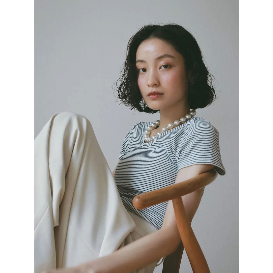 エイミーイストワール eimy istoire ボーダーリブTシャツ （PINK） PINK