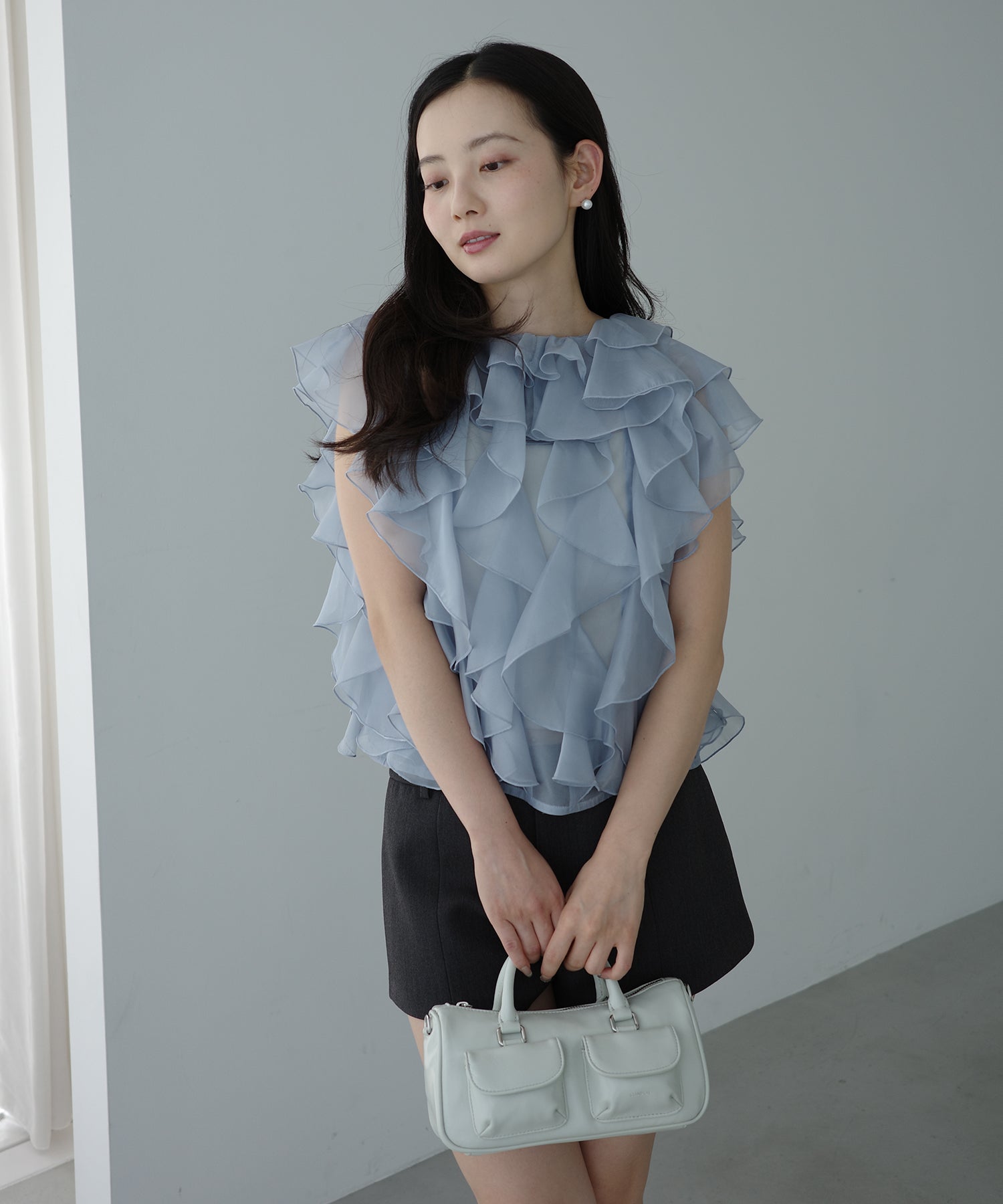 エイミーイストワール eimy istoire ボリュームブラウス （BLACK） BLACK