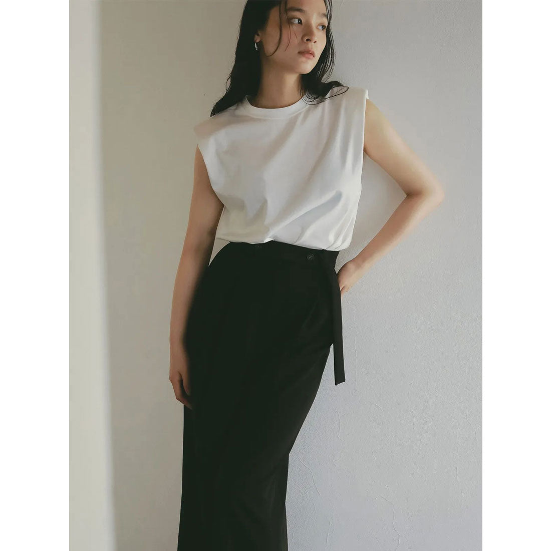 エイミーイストワール eimy istoire ウエストタックノースリトップス （BLACK） BLACK