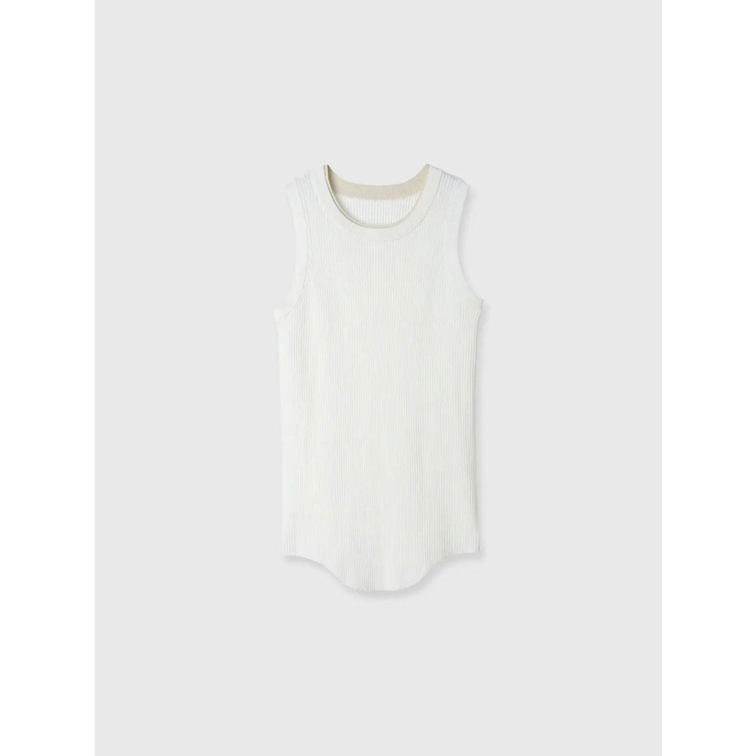 エイミーイストワール eimy istoire ダブルカラーリブニットタンク （WHITE） WHITE
