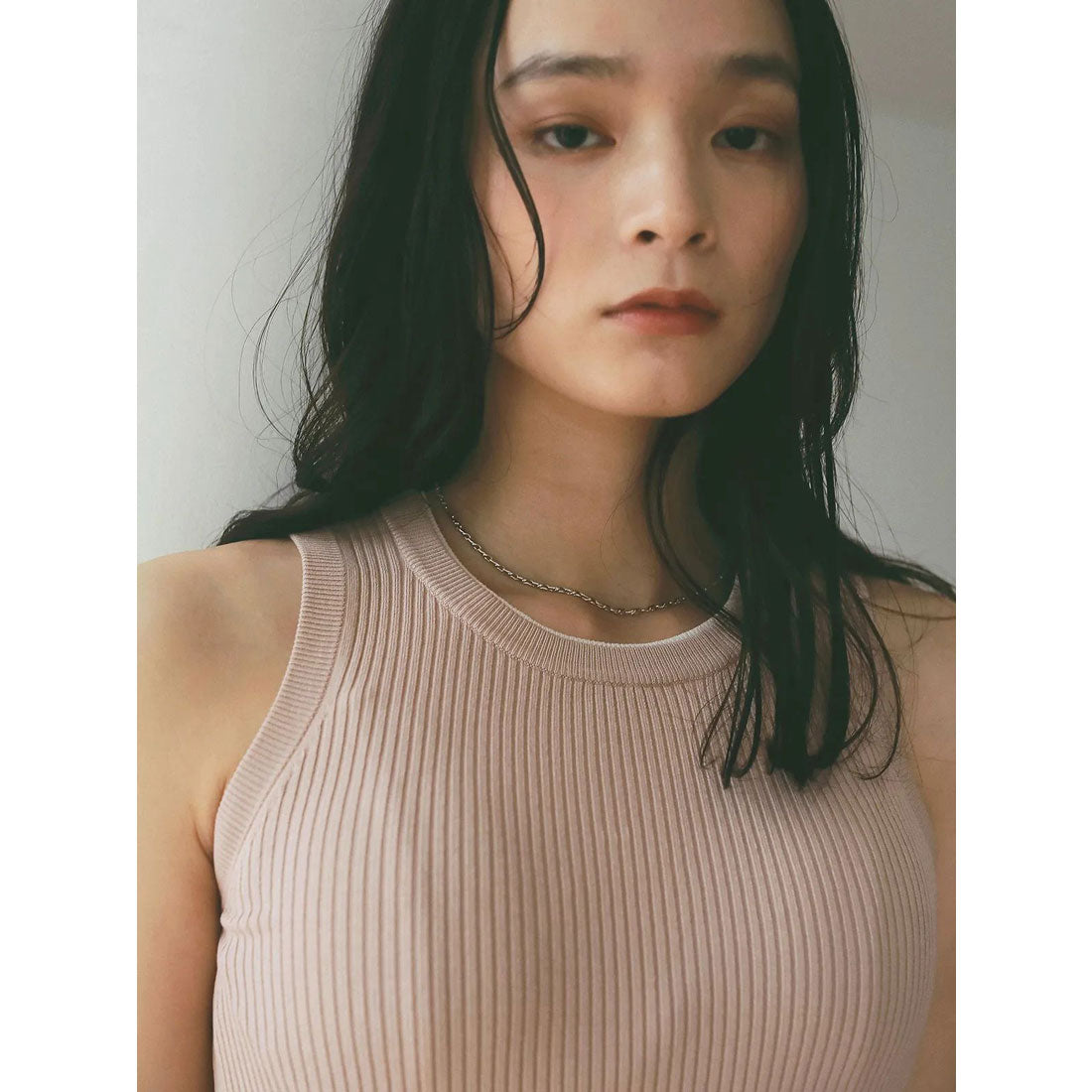 エイミーイストワール eimy istoire ダブルカラーリブニットタンク （WHITE） WHITE