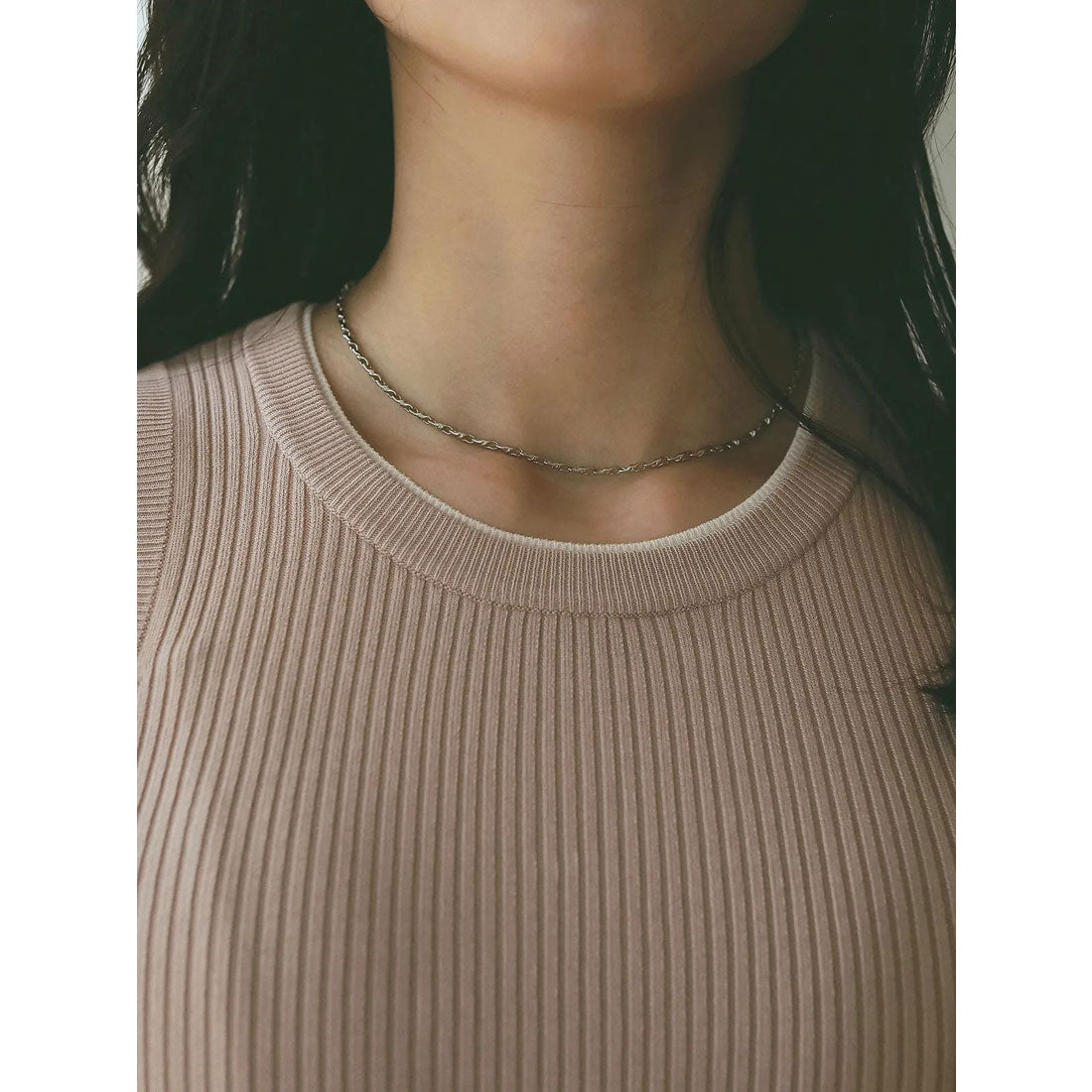 エイミーイストワール eimy istoire ダブルカラーリブニットタンク （WHITE） WHITE