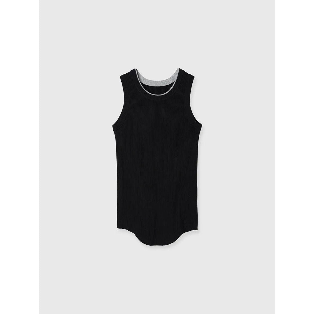 エイミーイストワール eimy istoire ダブルカラーリブニットタンク （BLACK） BLACK