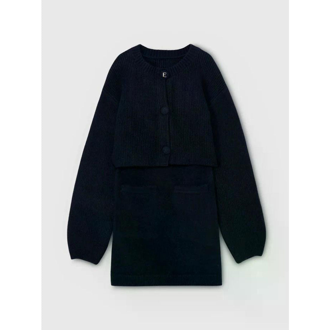 エイミーイストワール EIMY ISTOIRE ロゴボタンニットセットワンピース （NAVY） NAVY