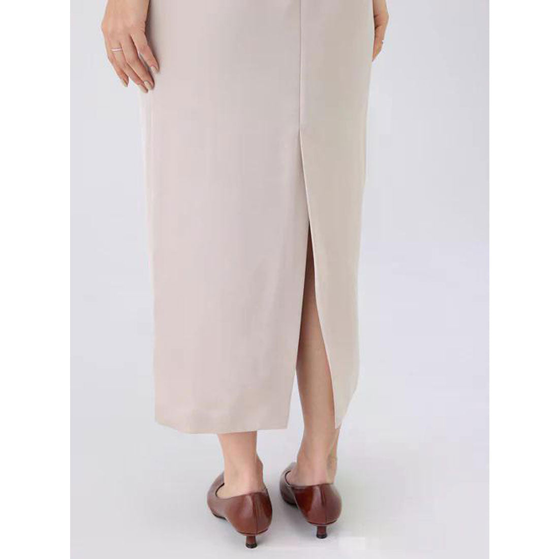 エイミーイストワール EIMY ISTOIRE バルーンスリーブチュールパネルドレス （BEIGE） BEIGE