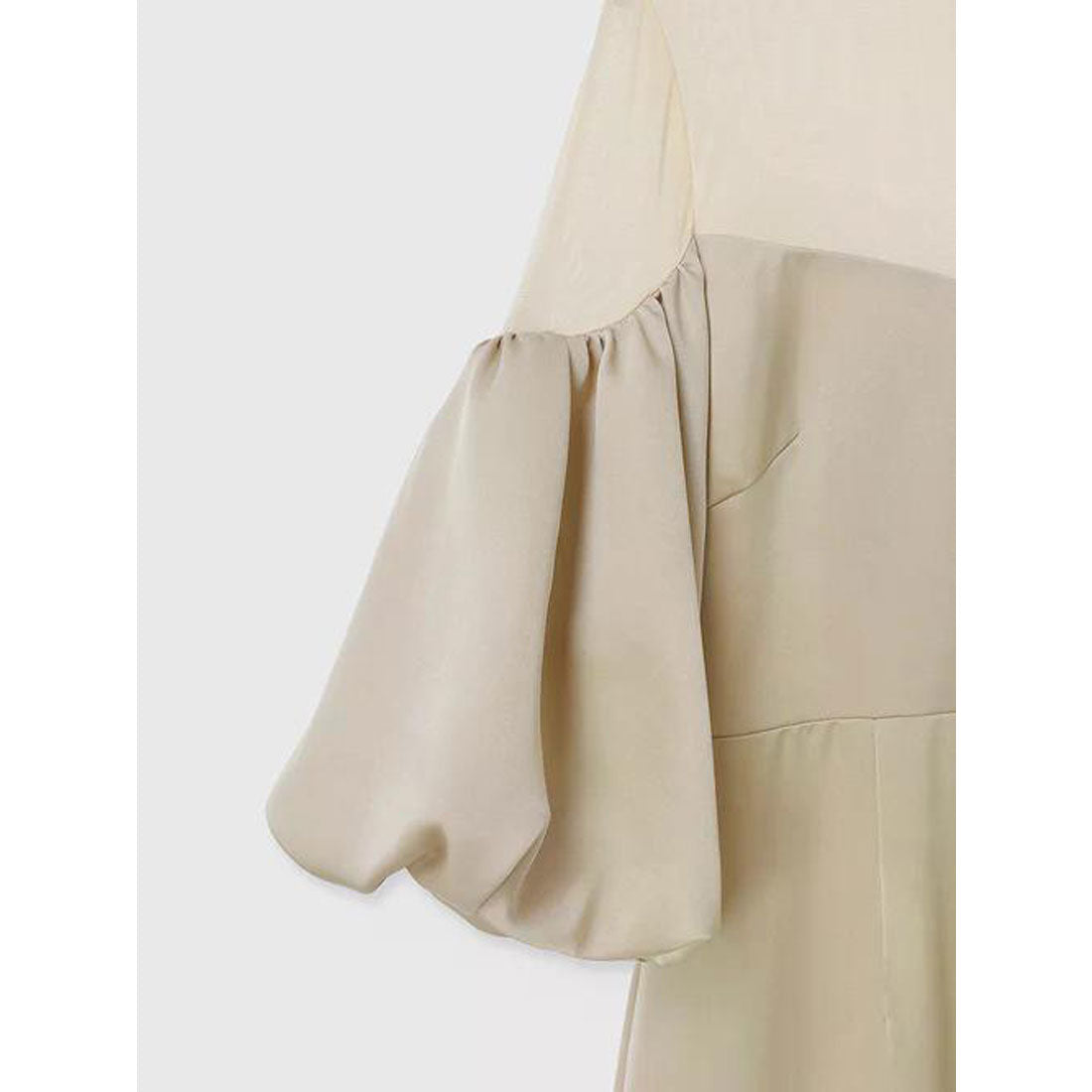 エイミーイストワール EIMY ISTOIRE バルーンスリーブチュールパネルドレス （BEIGE） BEIGE