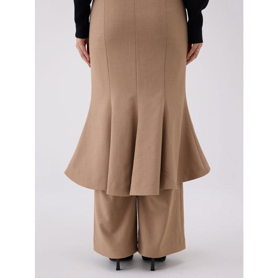 エイミーイストワール EIMY ISTOIRE フレアラップワイドパンツ （BLACK） BLACK
