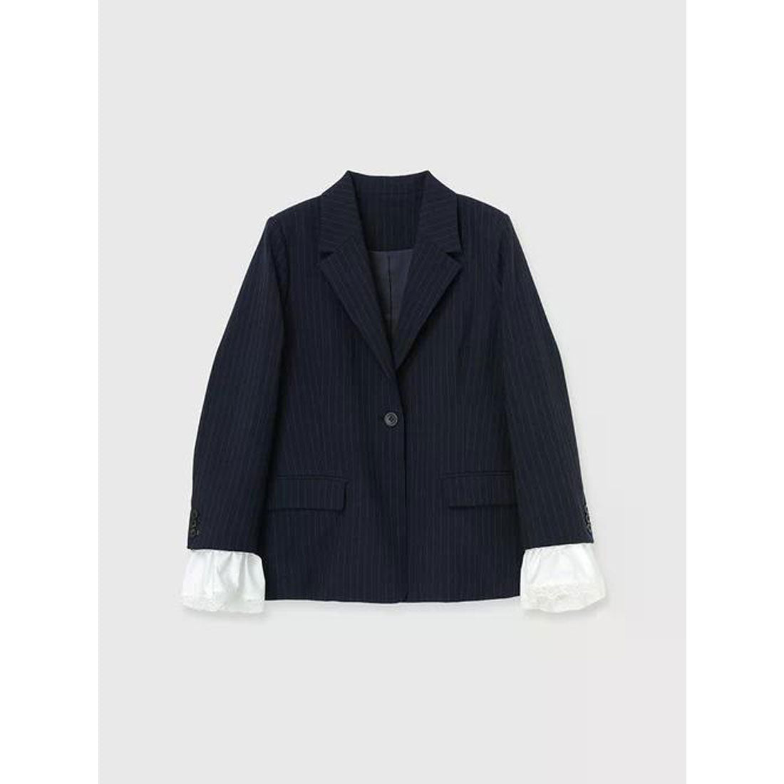 エイミーイストワール EIMY ISTOIRE レーストリムカフステーラリングジャケット （NAVY） NAVY