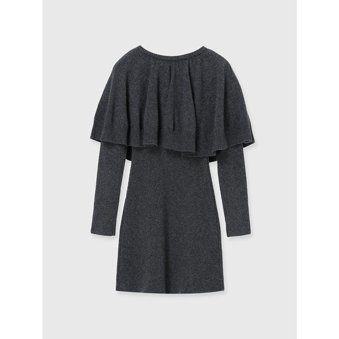 エイミーイストワール EIMY ISTOIRE ケープデザインニットワンピース （GREY） GREY