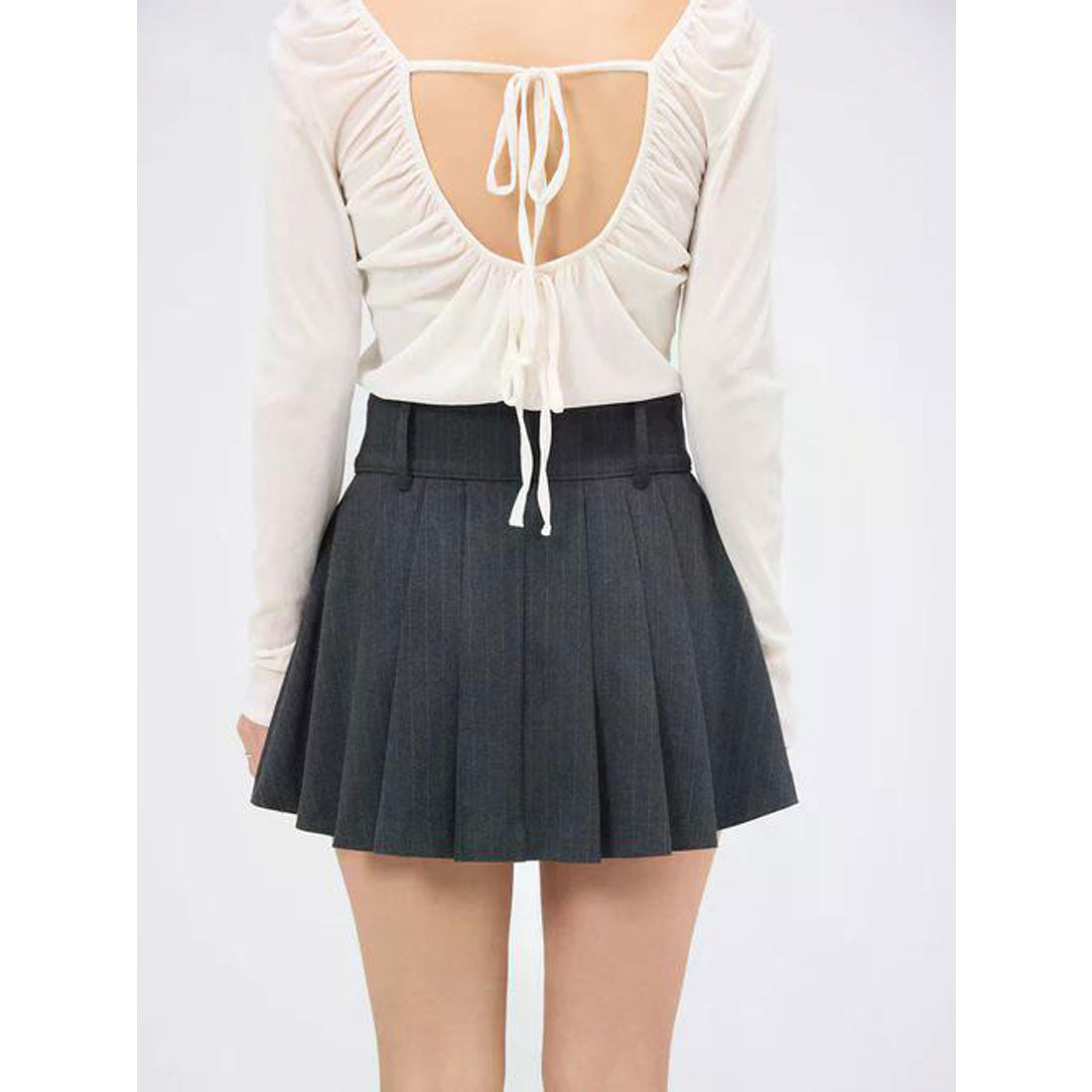 エイミーイストワール EIMY ISTOIRE ボックスプリーツミニスカート （NAVY） NAVY