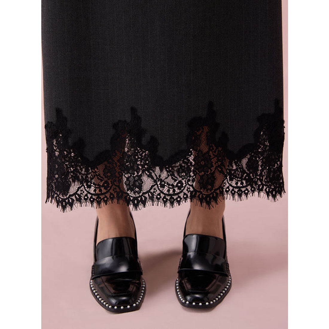 エイミーイストワール EIMY ISTOIRE レーストリムキャミワンピース （GREY） GREY