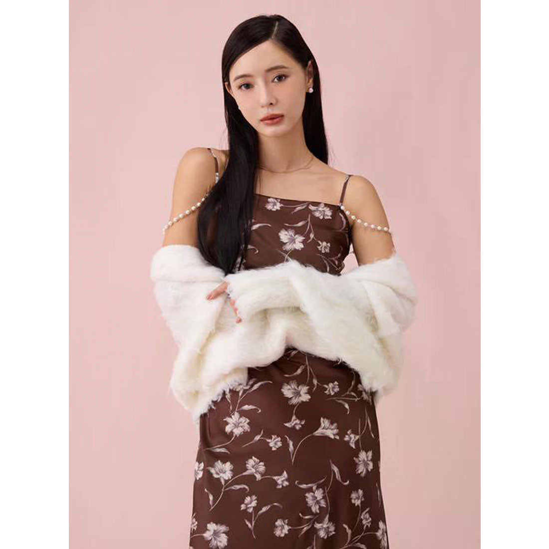 エイミーイストワール EIMY ISTOIRE カールシャギーニットカーディガン （PINK） PINK