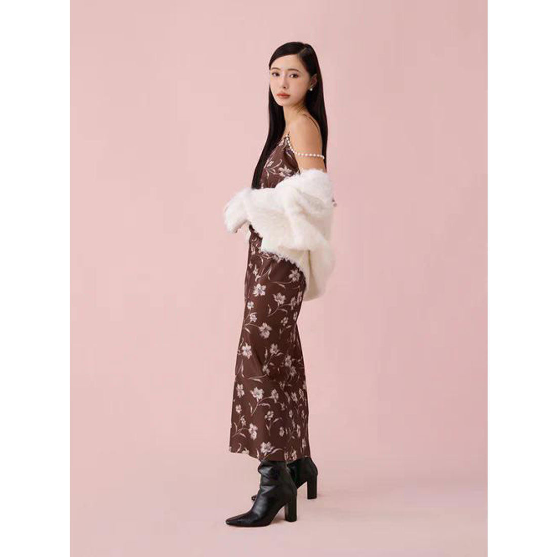 エイミーイストワール EIMY ISTOIRE カールシャギーニットカーディガン （PINK） PINK