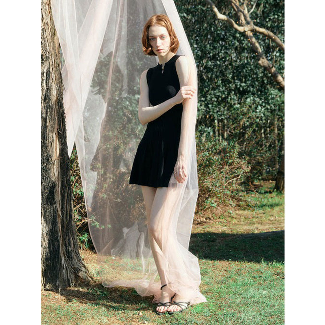 エイミーイストワール EIMY ISTOIRE FLARE KNIT MINI DRESS （BLACK） BLACK
