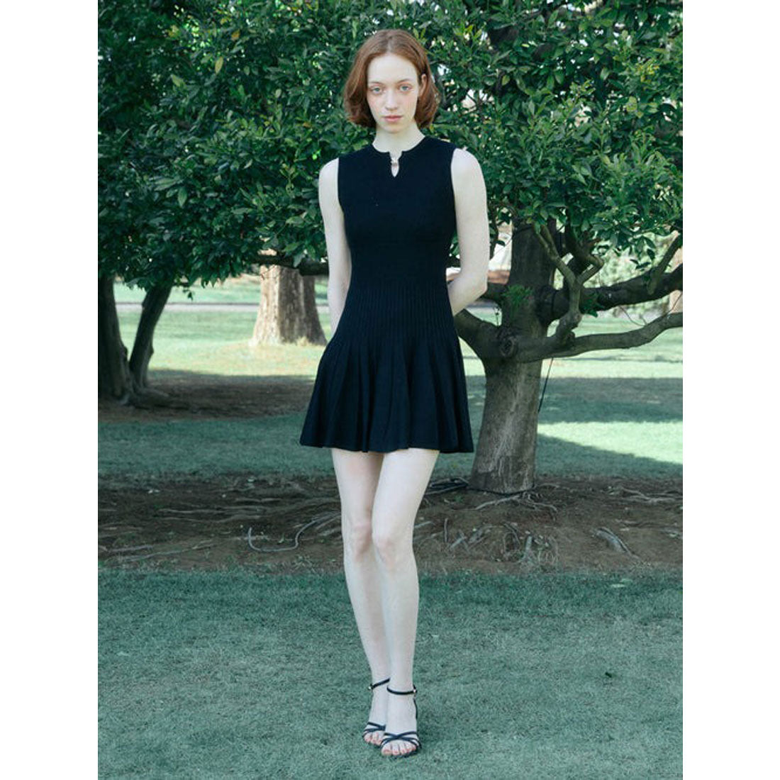 エイミーイストワール EIMY ISTOIRE FLARE KNIT MINI DRESS （BLACK） BLACK