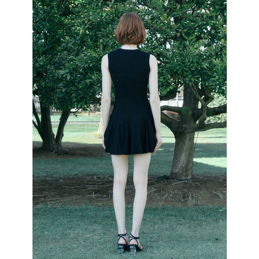 エイミーイストワール EIMY ISTOIRE FLARE KNIT MINI DRESS （BLACK） BLACK