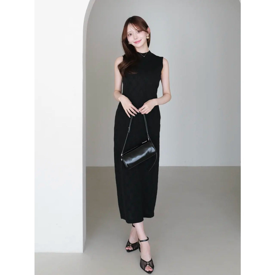 エイミーイストワール EIMY ISTOIRE PAPILLON MONOGRAM KNIT DRESS （BLACK） BLACK