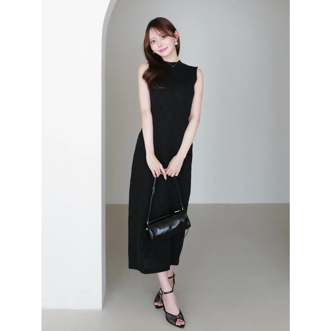 エイミーイストワール EIMY ISTOIRE PAPILLON MONOGRAM KNIT DRESS （BLACK） BLACK