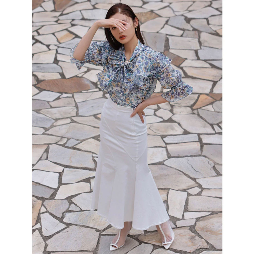 eimy istoire Milly flower bowtie blouse