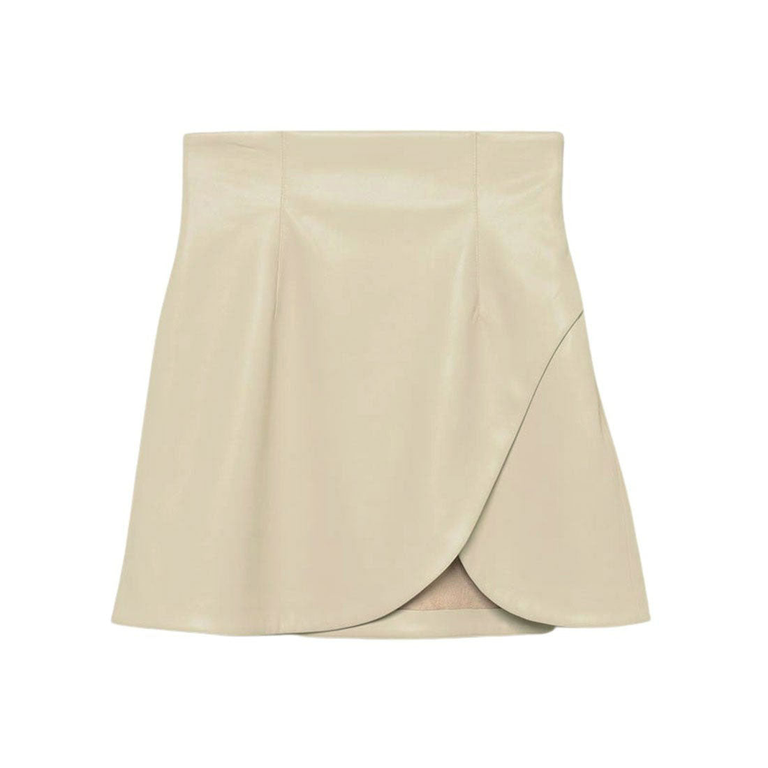 eimy istoire Faux leather tulip hem mini skirt