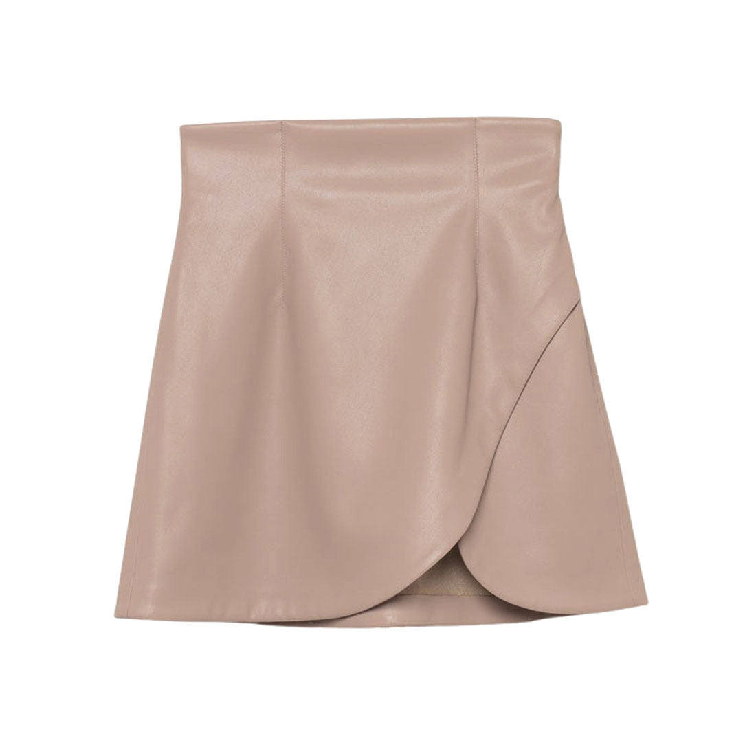 eimy istoire Faux leather tulip hem mini skirt