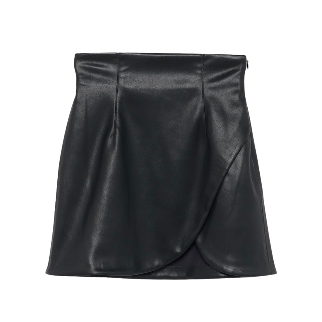 eimy istoire Faux leather tulip hem mini skirt