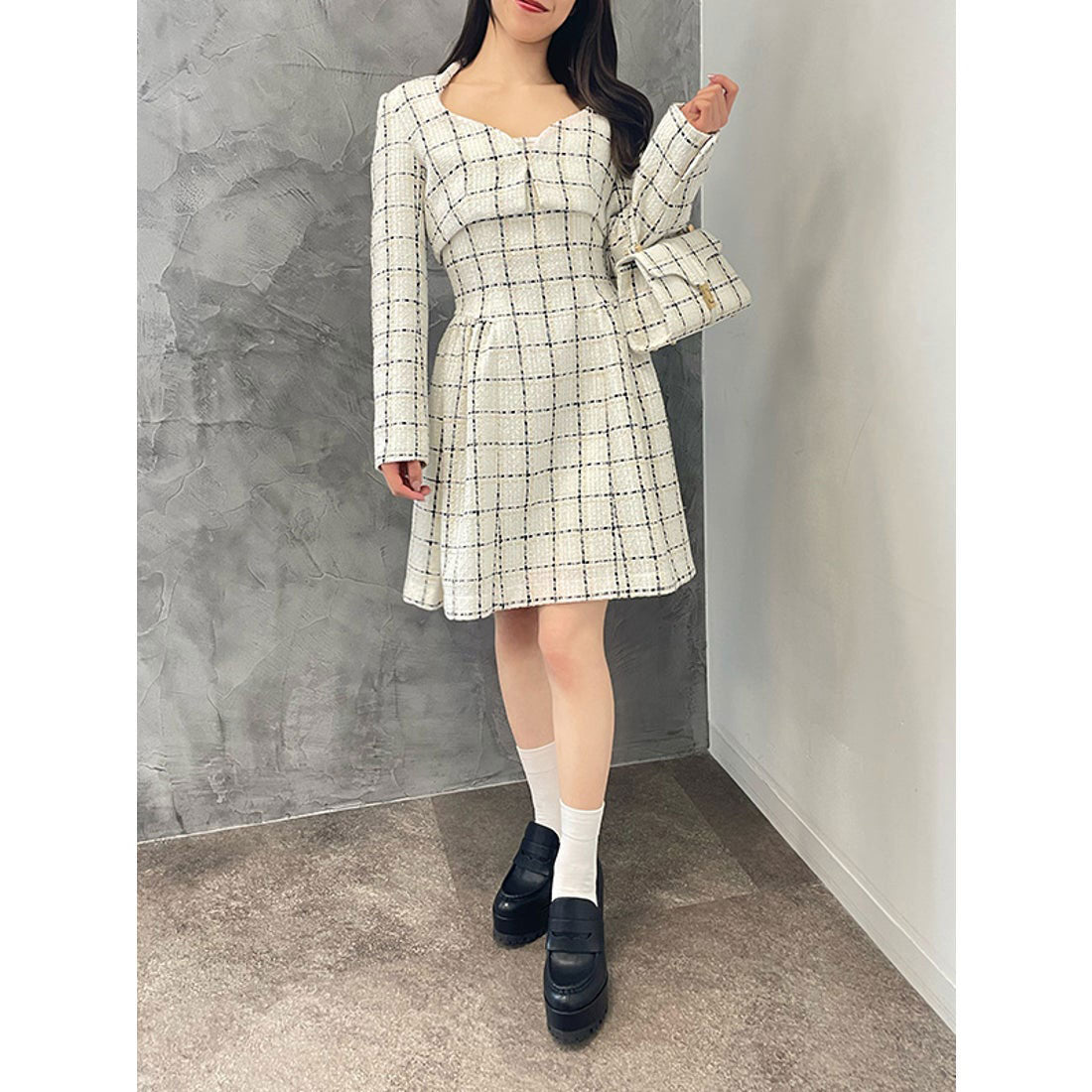 エイミーイストワール EIMY ISTOIRE eimy ribbon ツイードショートジャケット （WHITE） WHITE