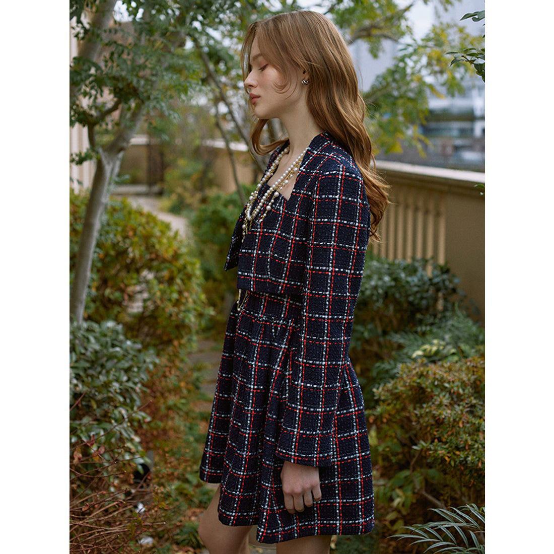 エイミーイストワール EIMY ISTOIRE eimy ribbon ツイードショートジャケット （WHITE） WHITE