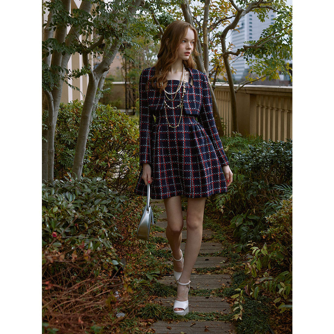 エイミーイストワール EIMY ISTOIRE eimy ribbon ツイードショートジャケット （WHITE） WHITE