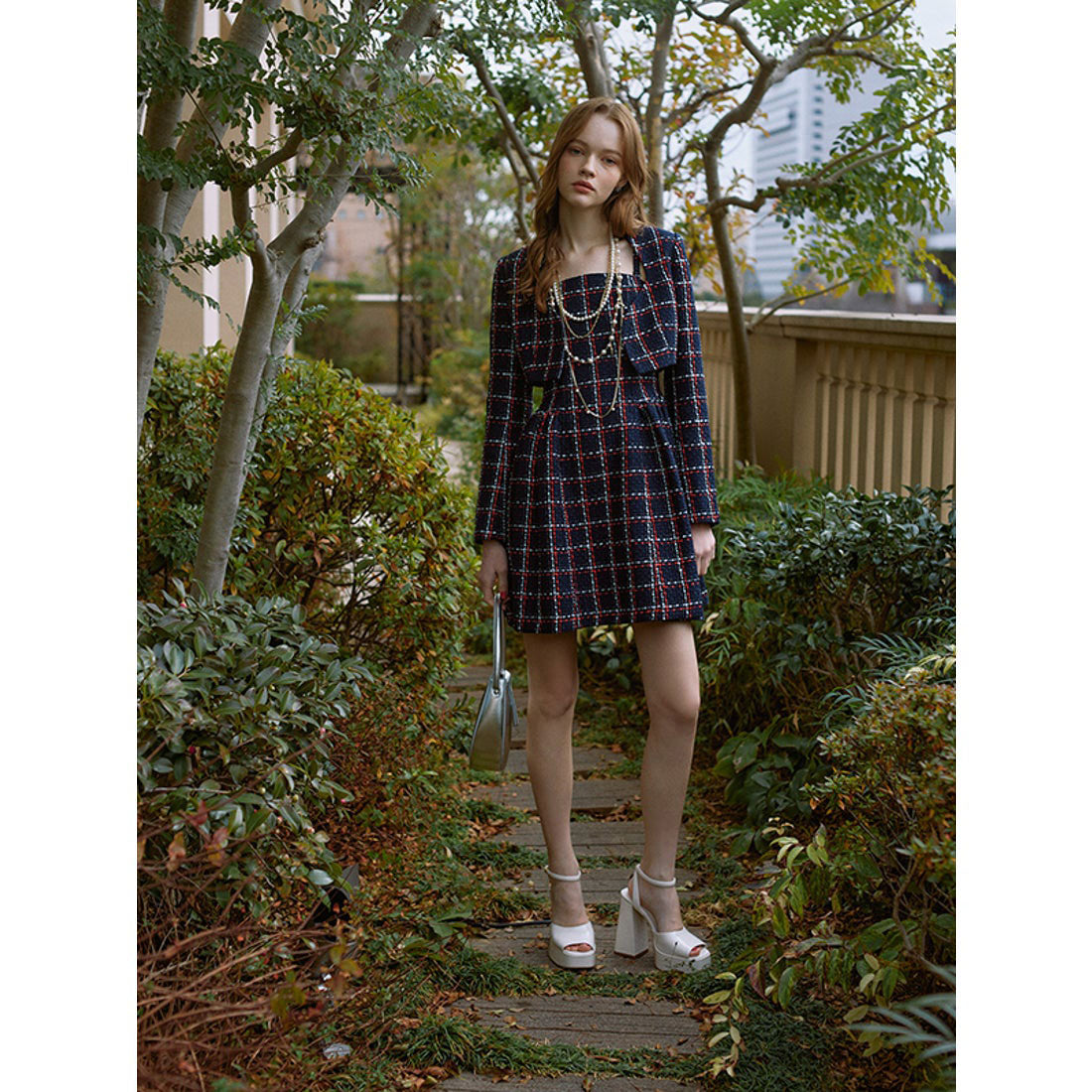 エイミーイストワール EIMY ISTOIRE eimy ribbon ツイードショートジャケット （WHITE） WHITE