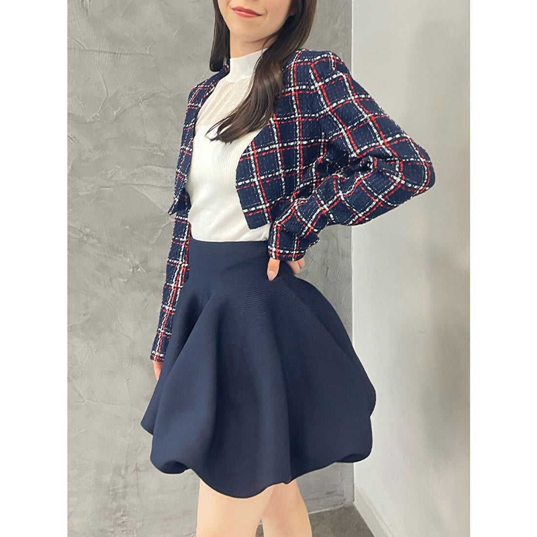 エイミーイストワール EIMY ISTOIRE eimy ribbon ツイードショートジャケット （WHITE） WHITE