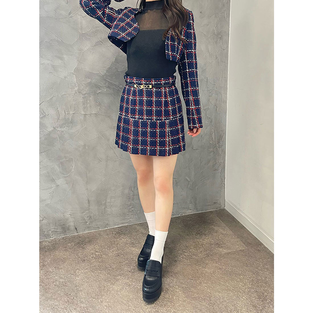 エイミーイストワール EIMY ISTOIRE eimy ribbon ツイードショートジャケット （WHITE） WHITE