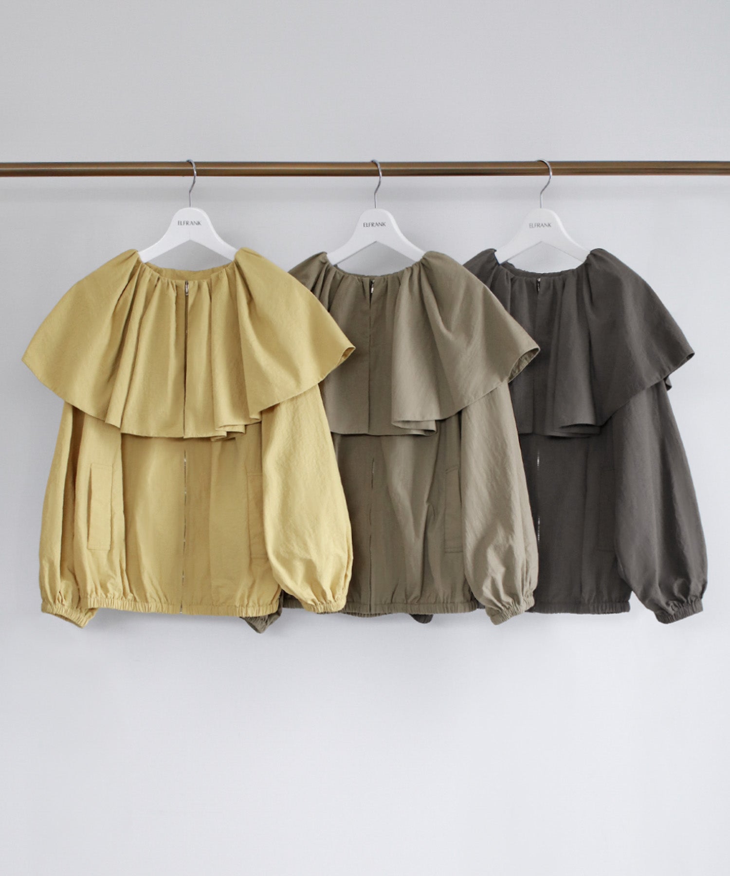 エルフランク ELFRANK ビッグカラーケープブルゾン【洗える】