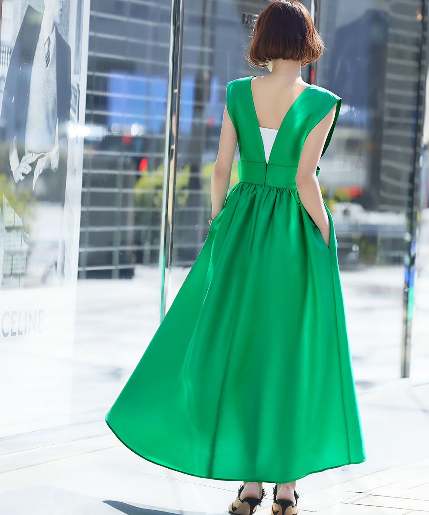 ELFRANK ELFRANK Gathered Flare Jumper Skirt 【Washable】