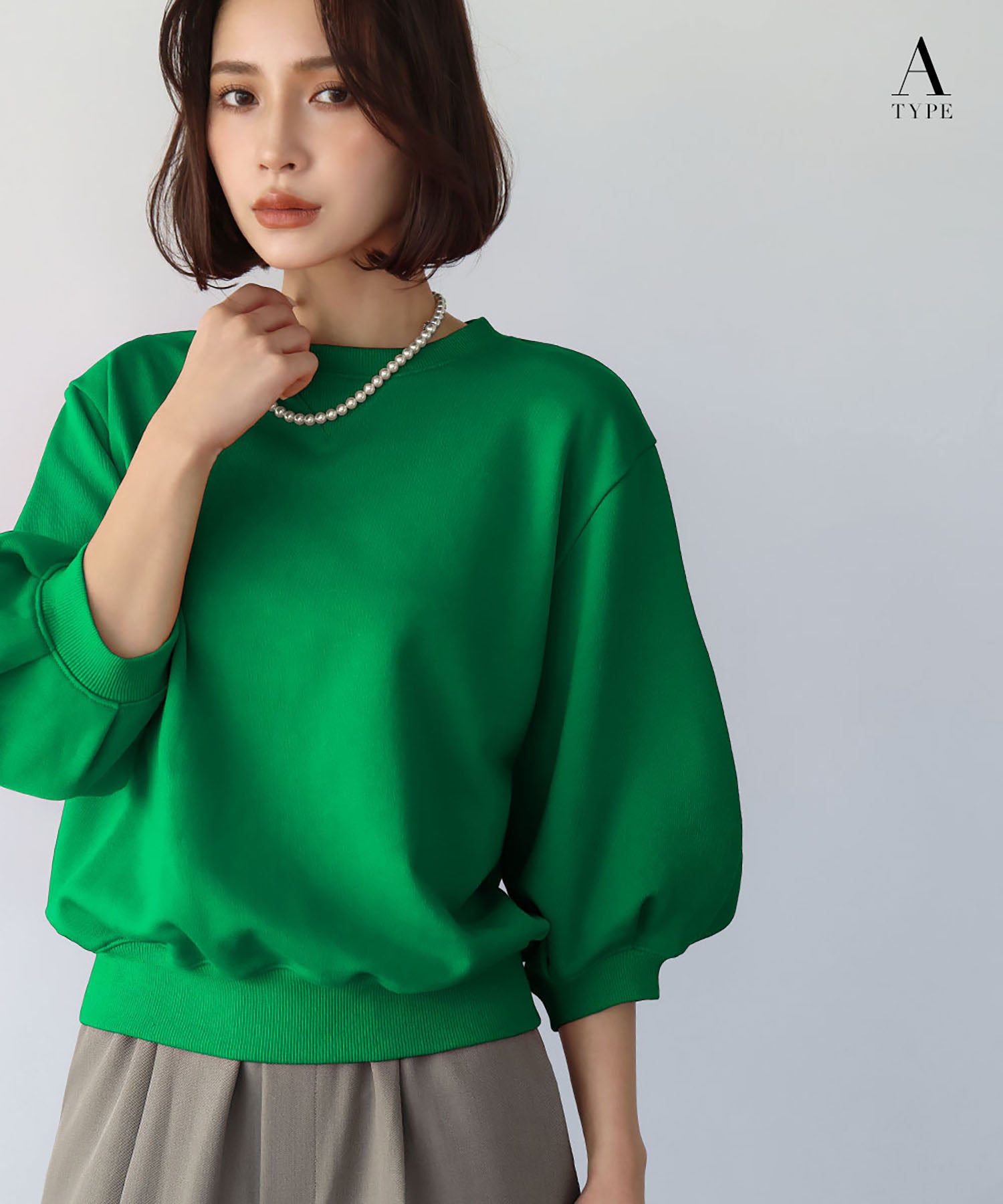 エルフランク ELFRANK ワンポイントハート刺繍スウェット【洗える】 （グリーン） グリーン（Aタイプ）