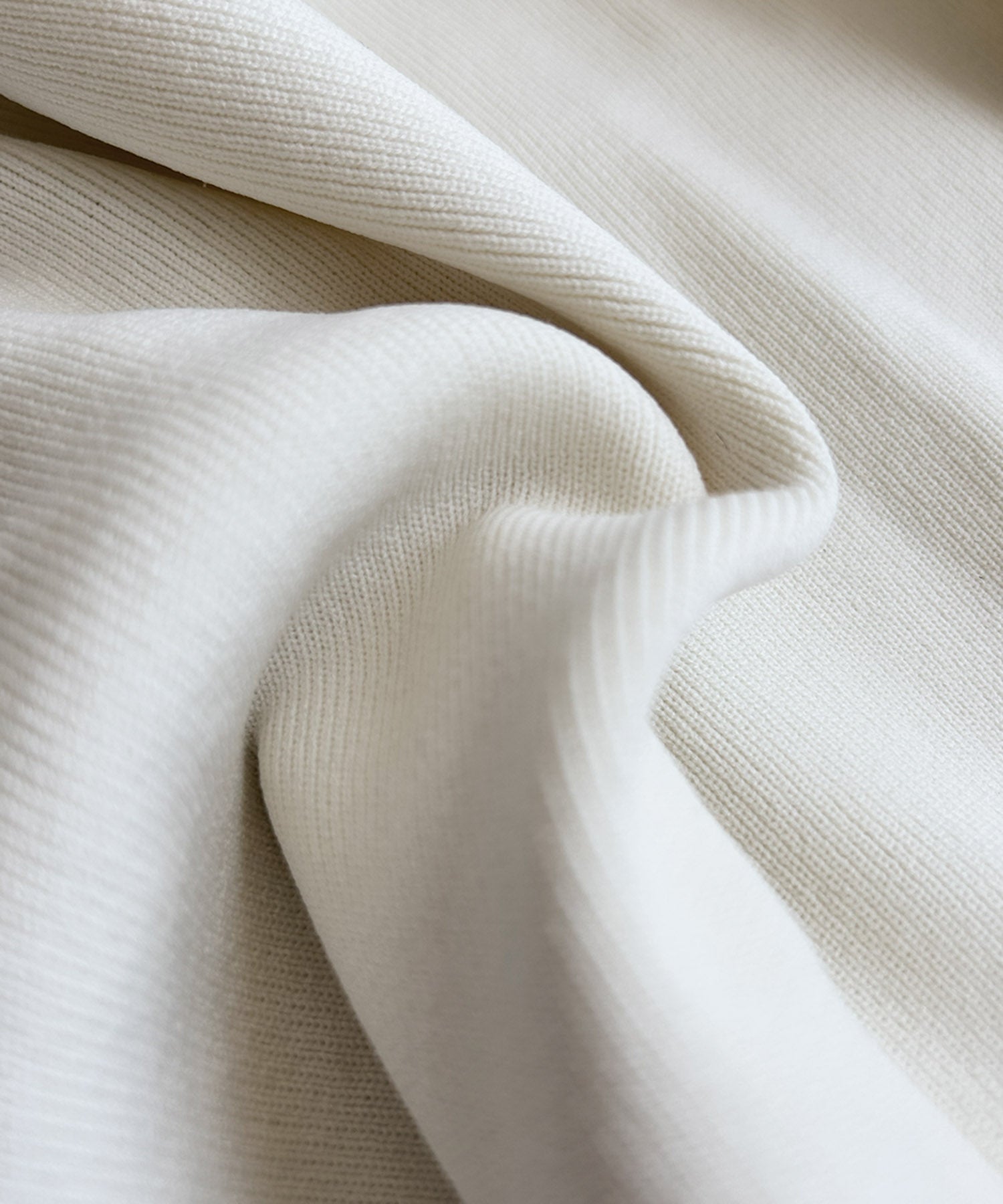 エルフランク ELFRANK ニット パワーショルダー スカラップ プルオーバー ポロシャツ （オフホワイト） オフホワイト