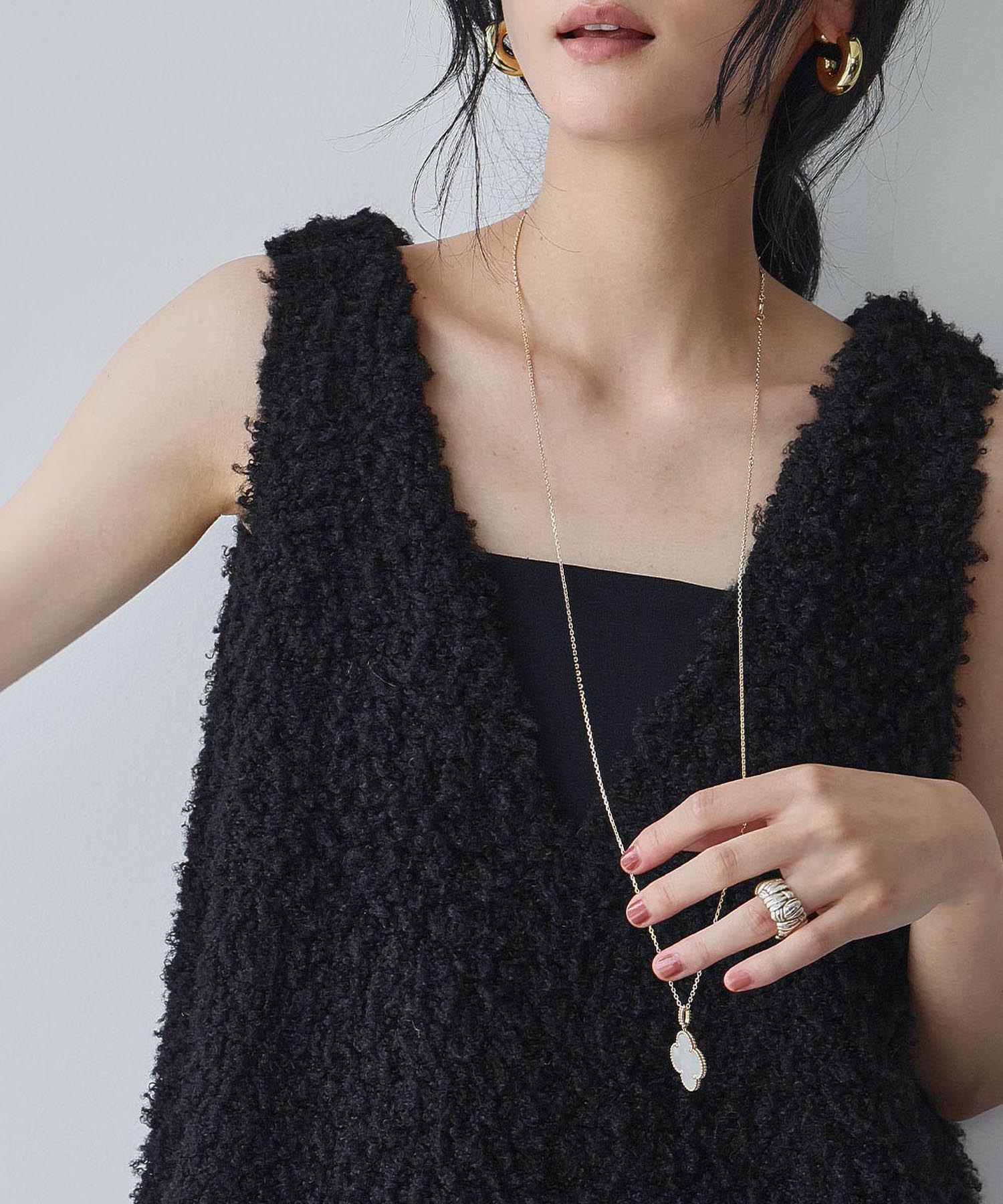 エルフランク ELFRANK シープボアVネックジャンパースカート ワンピース