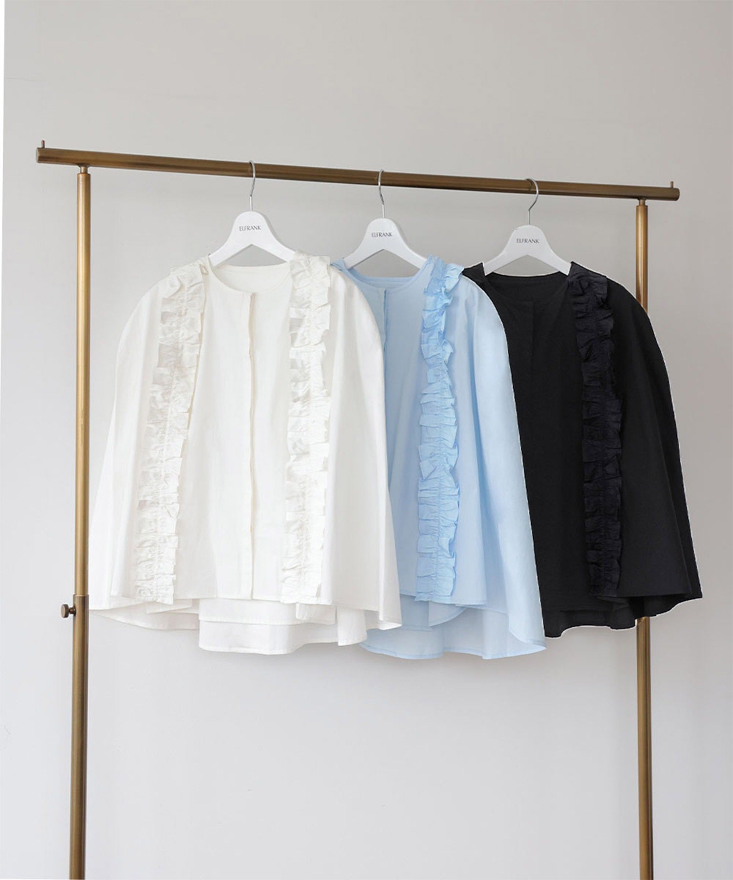 ELFRANK Cape frill blouse