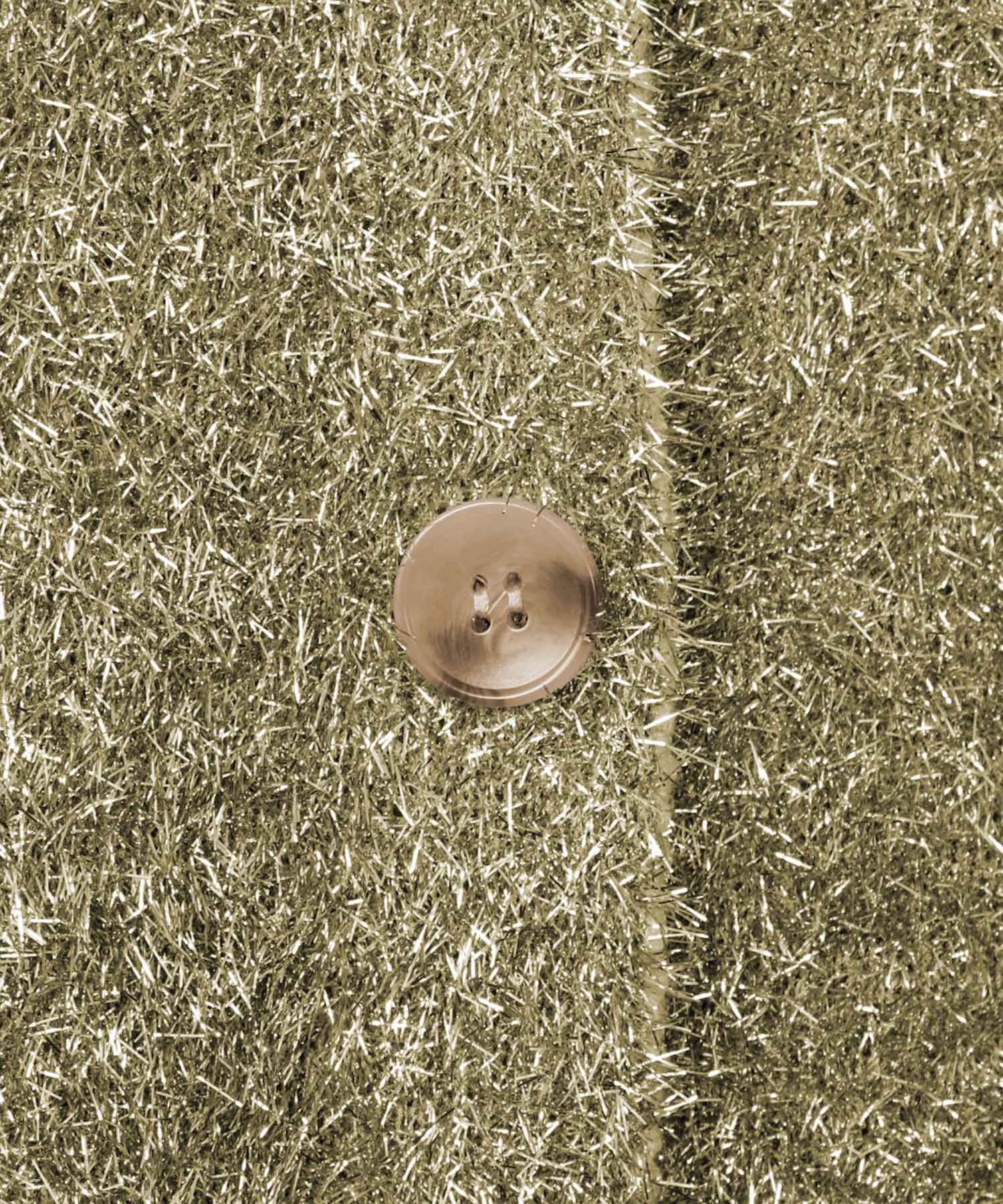 エルフランク ELFRANK ラメニットジャガード編みVネックカーディガン （ゴールド） ゴールド