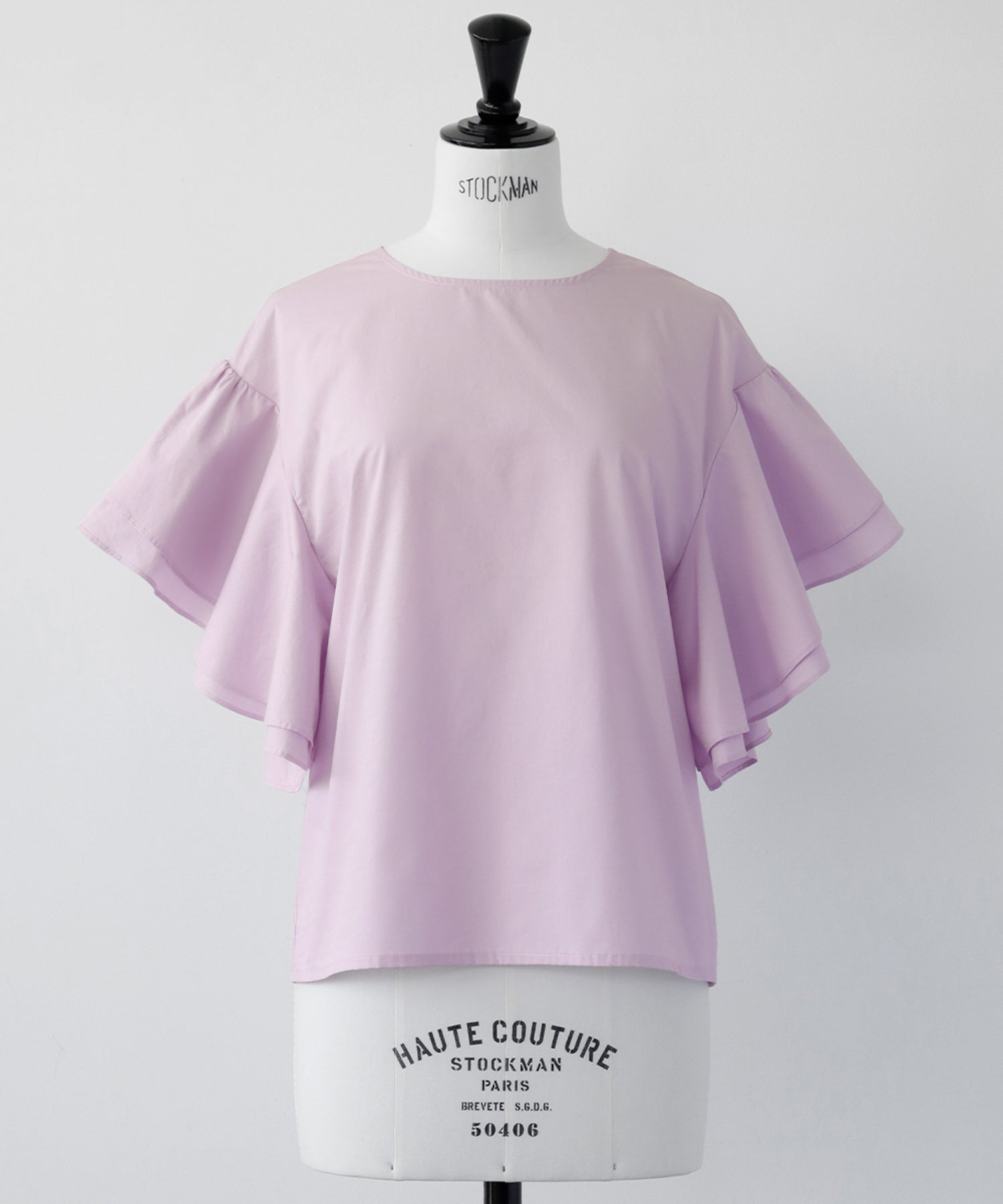 ELFRANK Flare Sleeve Drop Shoulder Blouse 【100% Cotton】【Washable】