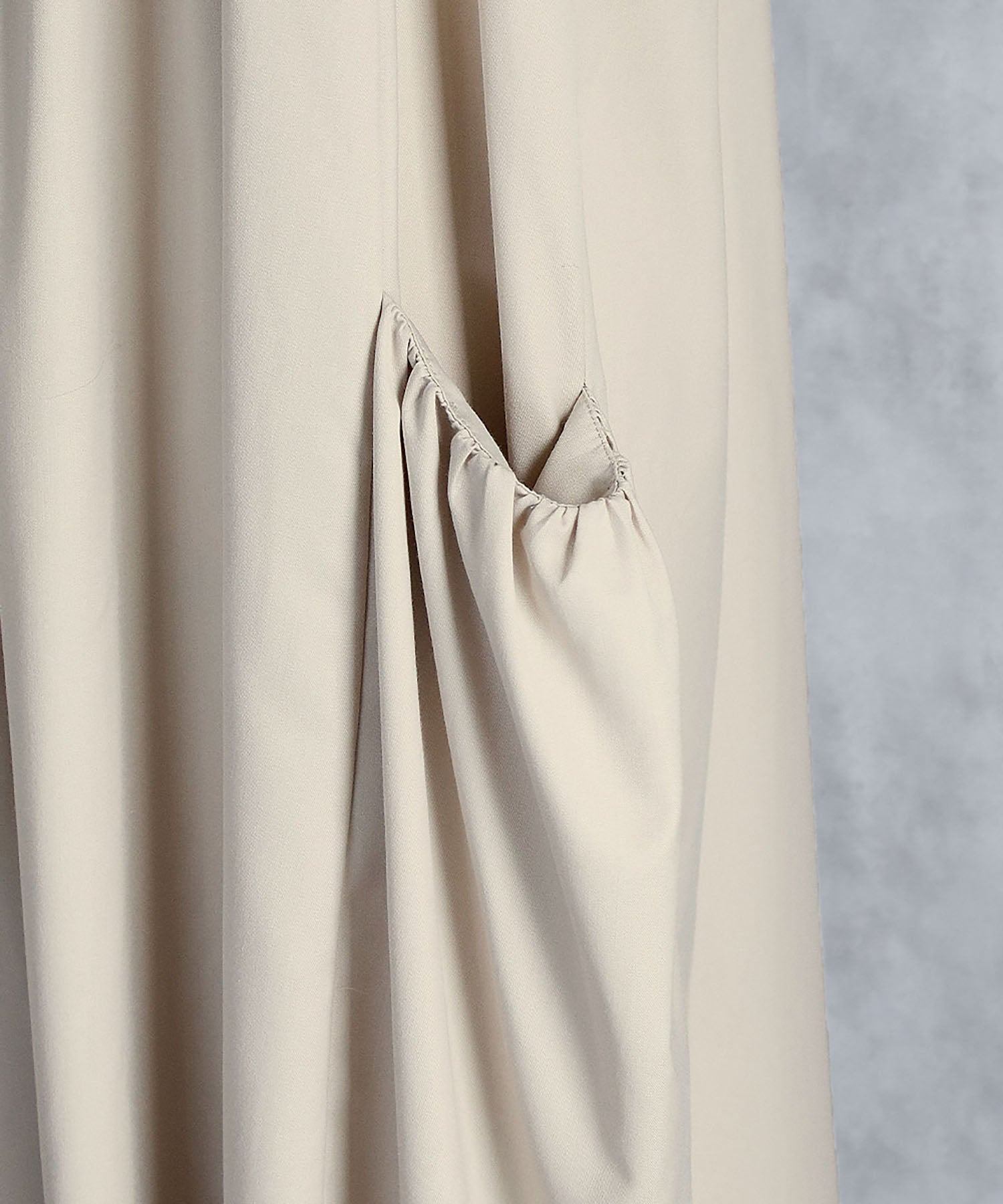 ELFRANK Gathered Long Camisole Dress [Washable]
